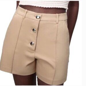 NWT ZARA TAN ELEGANT HIGH WAIST SHORTS
